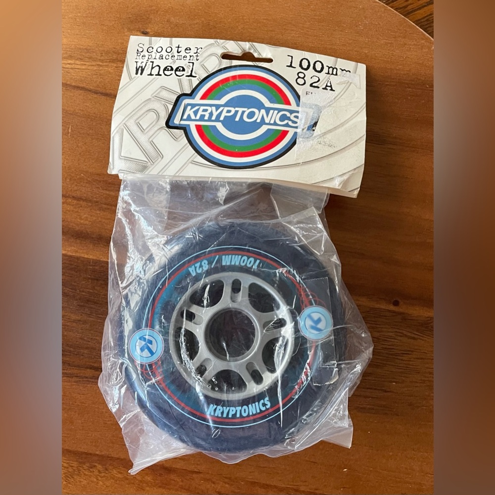 Kryptonics Blue Scooter Wheels 100mm 82A KRYPTO 100 Upgrade Replacement Set
